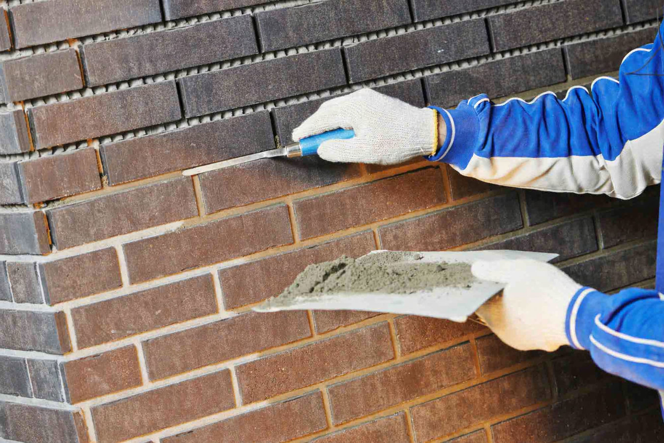 Brick wall installation in San Angelo, TX