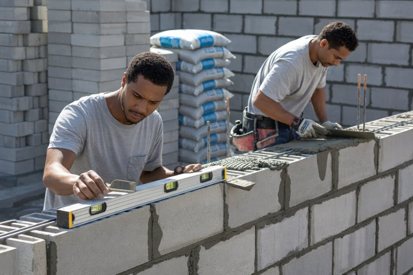 Foundation block wall installation in San Angelo, TX